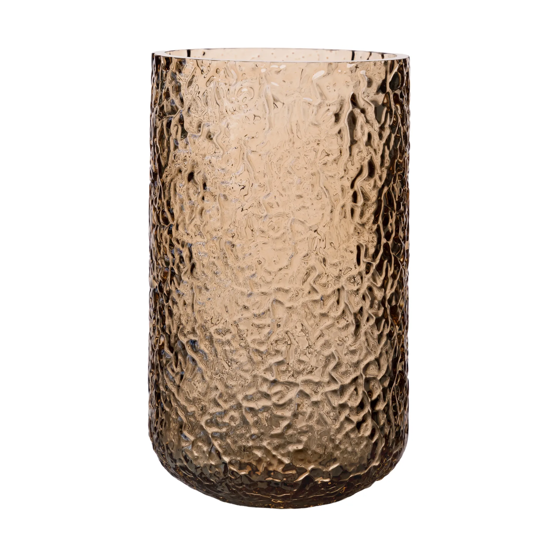 Ernst vase/lykt mønstret, Rav, Ø9x15 cm ERNST