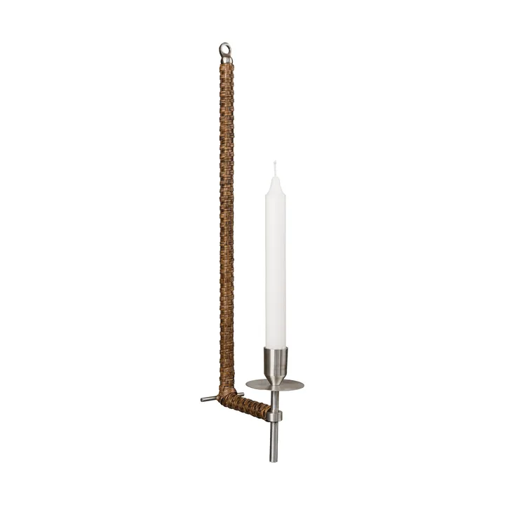 Ernst vegglampett flettet - Børstet stål, 47 cm - ERNST
