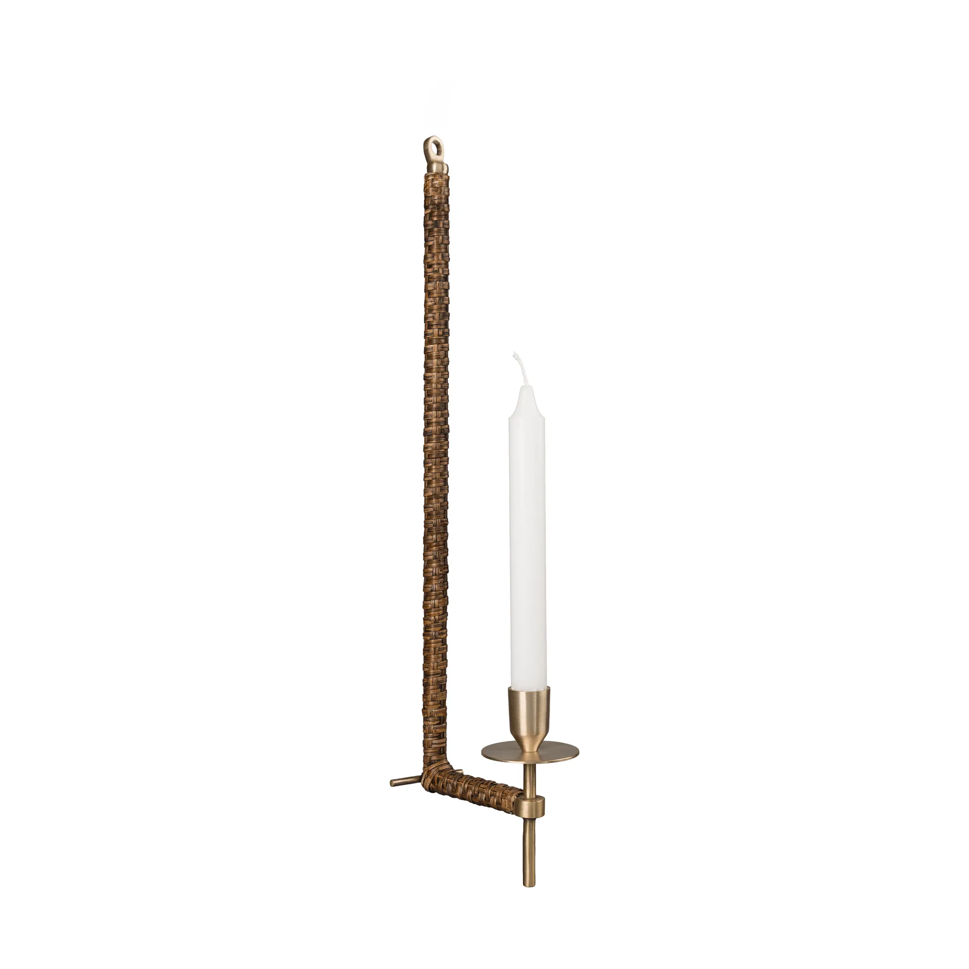 Ernst vegglampett flettet, Messing, 47 cm ERNST