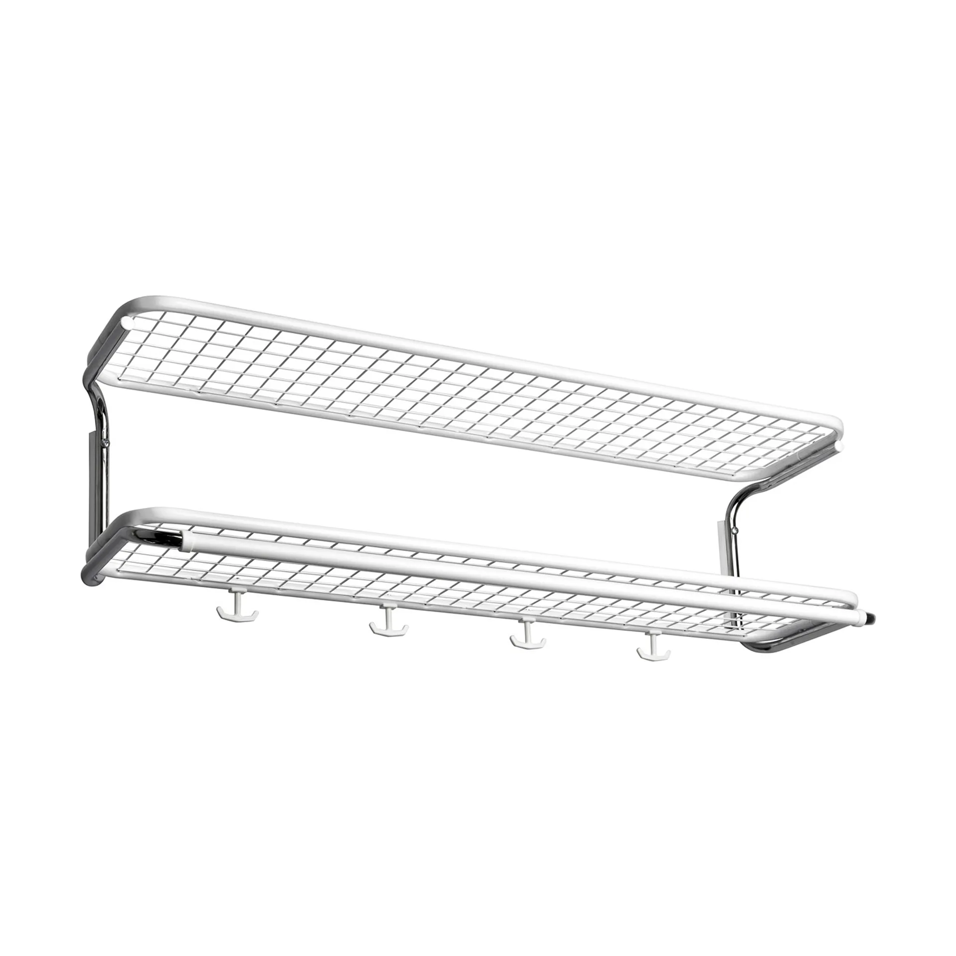 Classic 650 hattehylle, hvit/krom, 2 nivåer, 100 cm Essem Design