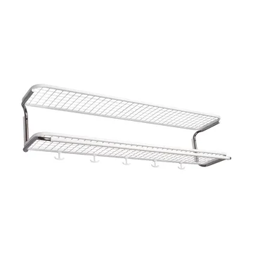 Classic 650 hattehylle - hvit/krom, 2 nivåer, 110 cm - Essem Design