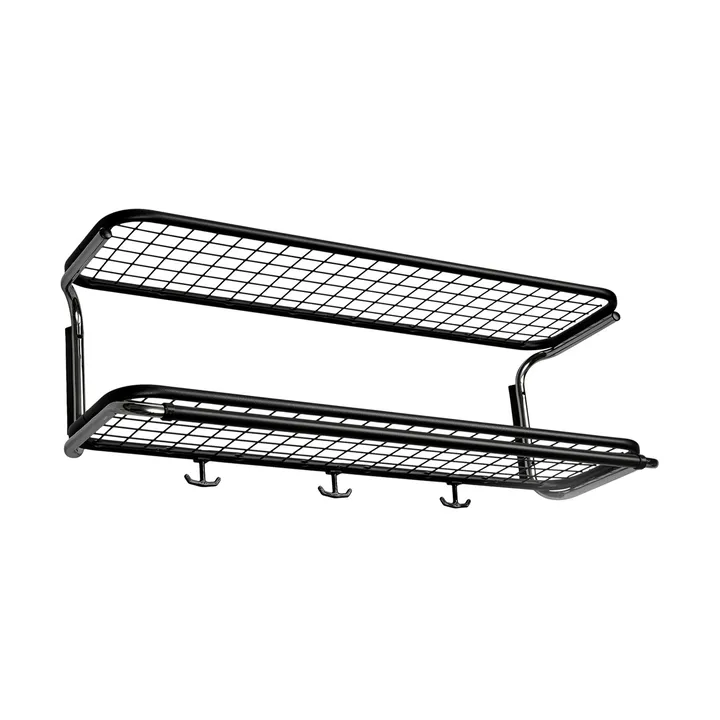 Classic 650 hattehylle - sort/krom, 2 nivåer, 100 cm - Essem Design