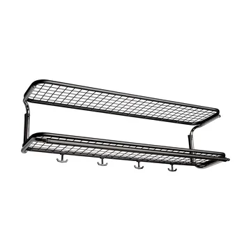 Classic 650 hattehylle - sort/krom, 2 nivåer, 100 cm - Essem Design