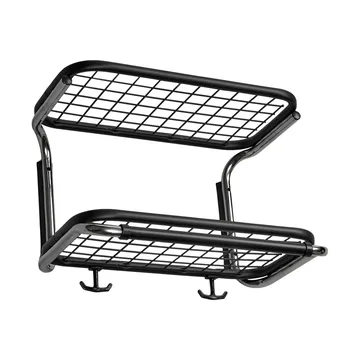 Classic 650 hattehylle - sort/krom, 2 nivåer, 40 cm - Essem Design