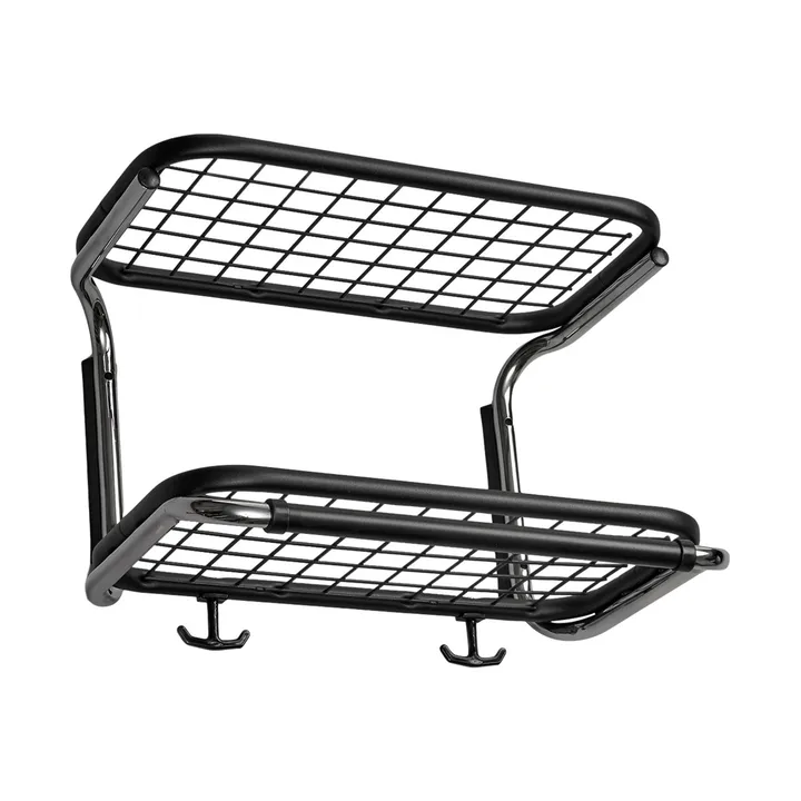 Classic 650 hattehylle - sort/krom, 2 nivåer, 40 cm - Essem Design