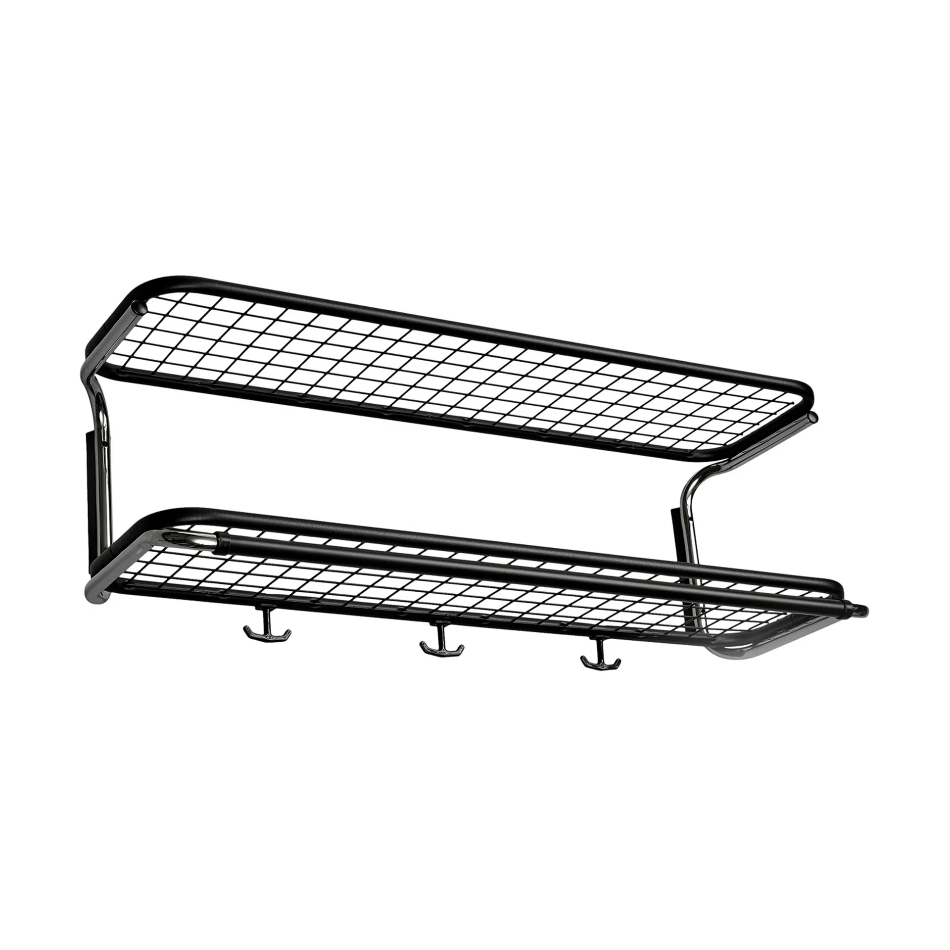 Classic 650 hattehylle, sort/krom, 2 nivåer, 90 cm Essem Design