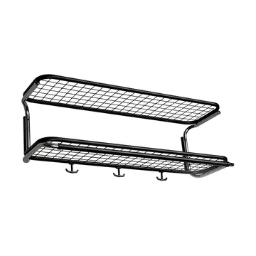 Classic 650 hattehylle - sort/krom, 2 nivåer, 90 cm - Essem Design