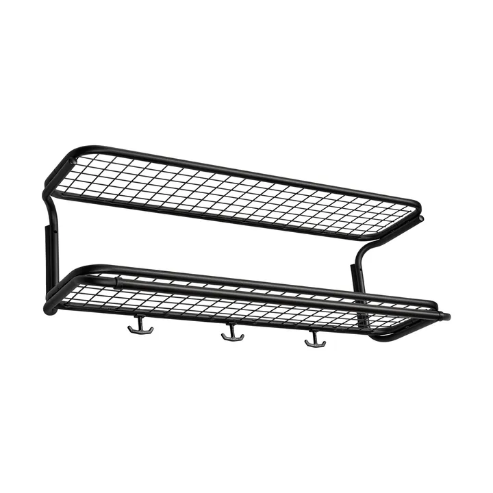 Classic 650 hattehylle - sort/sort, 2 nivåer, 100 cm - Essem Design