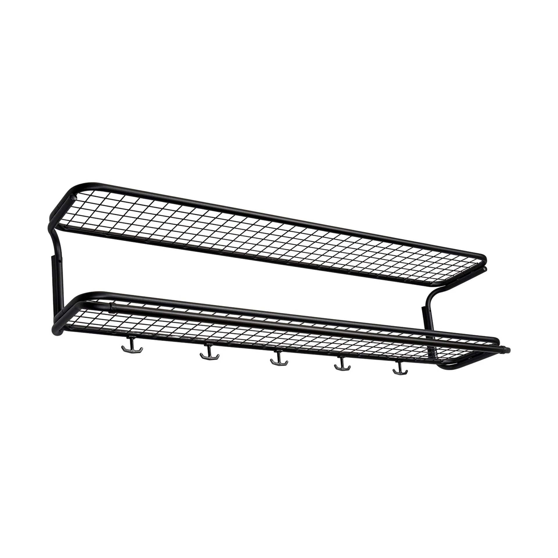 Classic 650 hattehylle, sort/sort, 2 nivåer, 110 cm Essem Design
