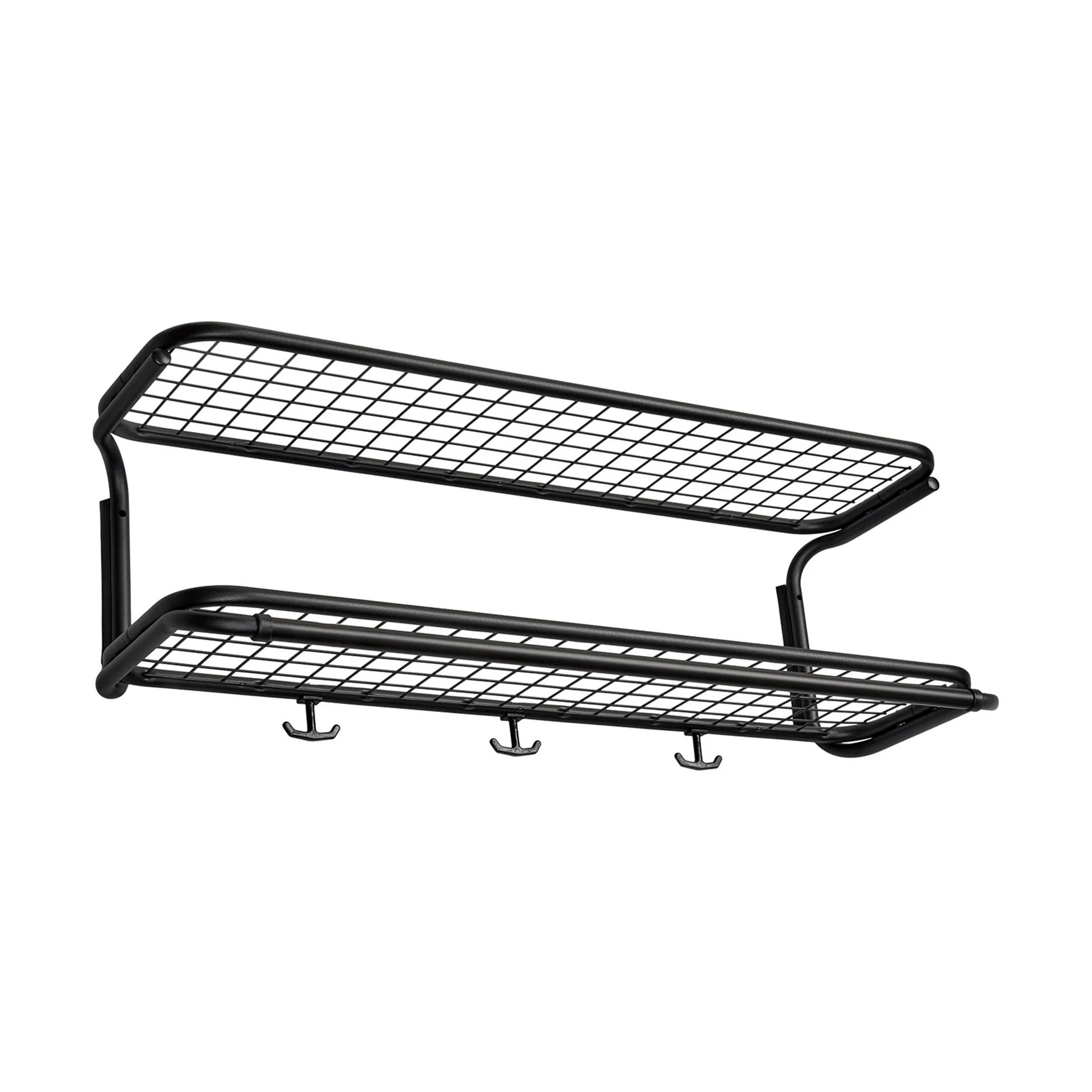 Classic 650 hattehylle, sort/sort, 2 nivåer, 80 cm Essem Design