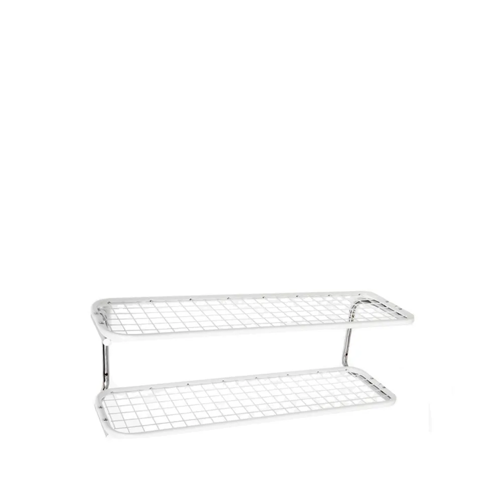 Classic 650 skohylle, hvit/krom, 2 nivåer, 90 cm Essem Design