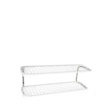 Classic 650 skohylle - hvit/krom, 2 nivåer, 90 cm - Essem Design