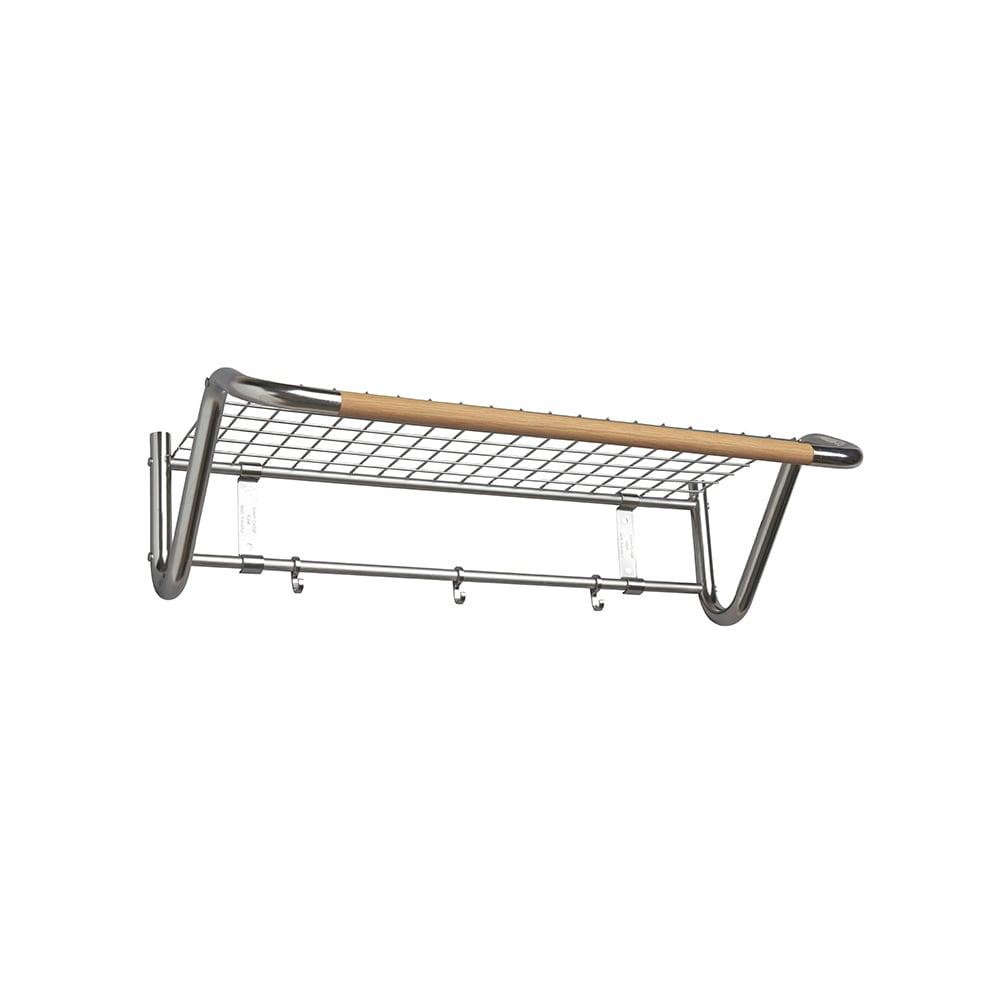 Essem Design Funk hattehylle Rustfritt stål, oljet eikerundstav.