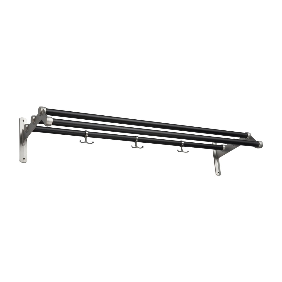 Essem Design Nostalgi 291 hattehylle 100 cm Svart-aluminium