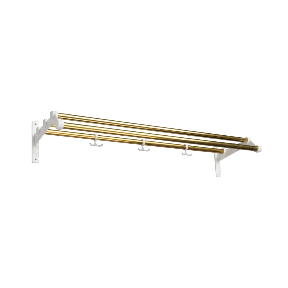 Essem Design Nostalgi 291 hattehylle messing, hvitt stativ