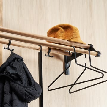 Nostalgi 291 hattehylle - valnøtt, sort stativ - Essem Design