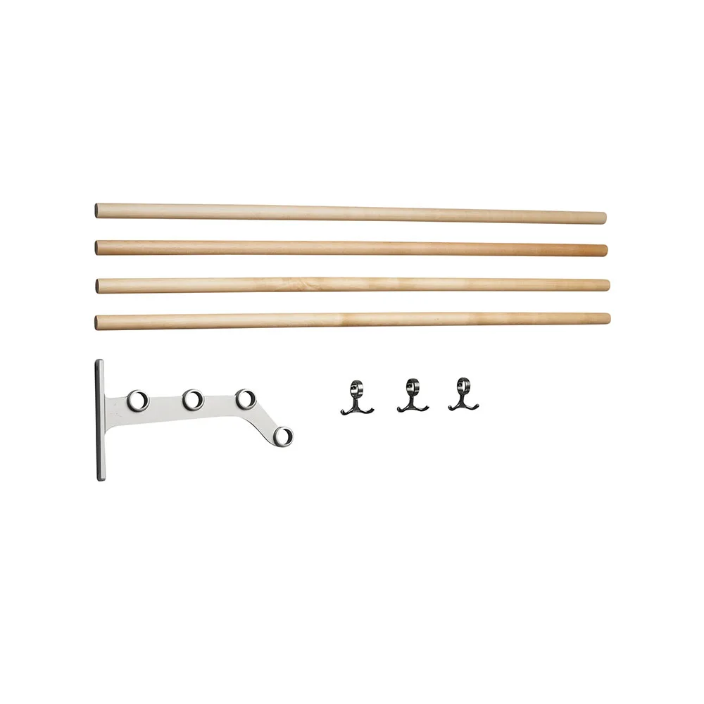 Nostalgi 291 påbyggingsdel hattehylle, Bjørk, aluminiumsstativ Essem Design