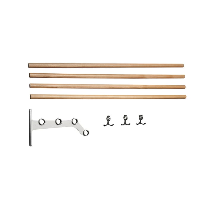 Nostalgi 291 påbyggingsdel hattehylle, Eik, aluminiumsstativ Essem Design