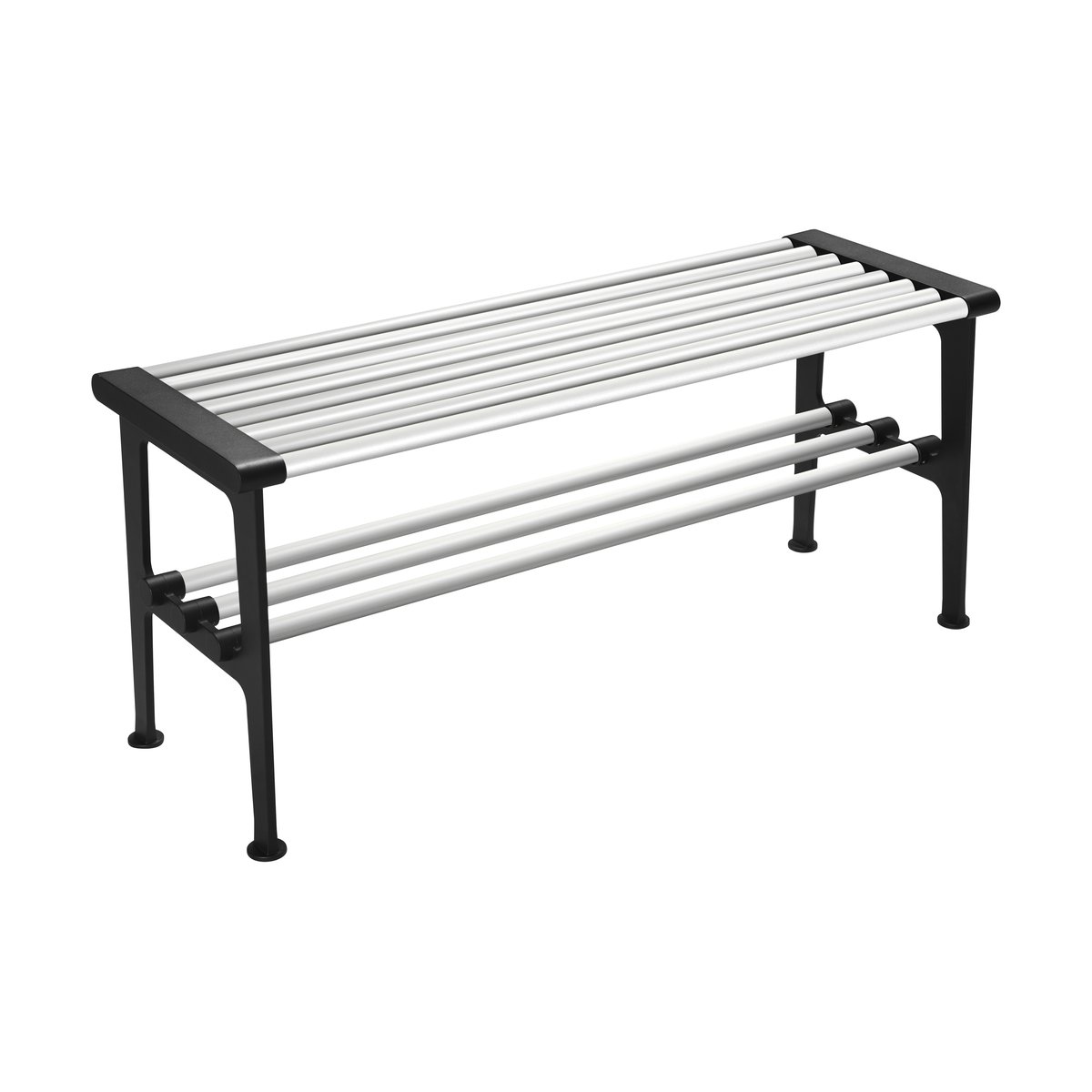 Essem Design Nostalgi benk 100 cm Aluminium-svart