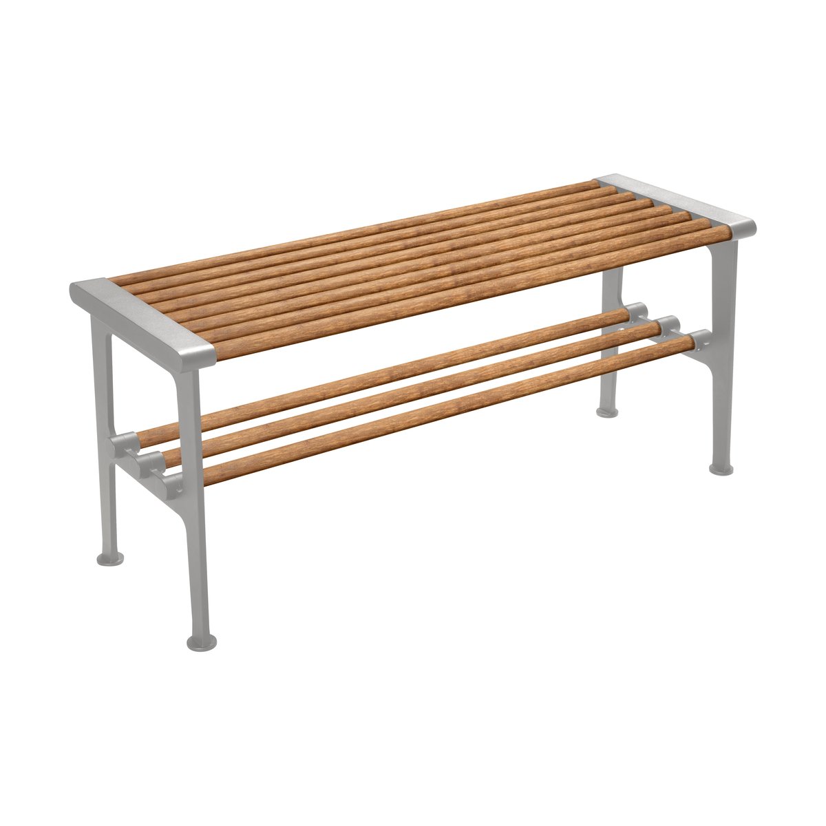 Essem Design Nostalgi benk 100 cm Bambu-aluminium | Skandinavisk Design | Benker | Brun