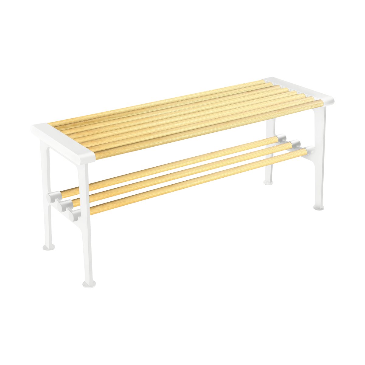 Essem Design Nostalgi benk 100 cm Bjørk-hvit