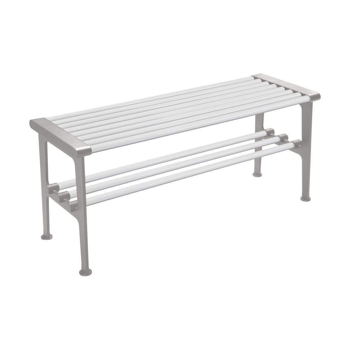Essem Design Nostalgi benk 100 cm Hvit-aluminium