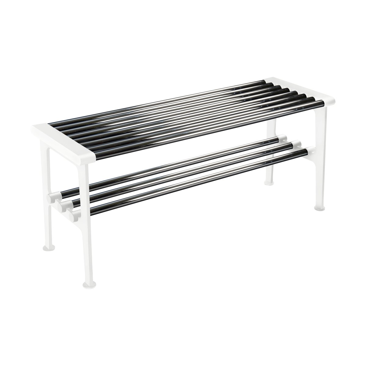 Essem Design Nostalgi benk 100 cm Krom-hvit