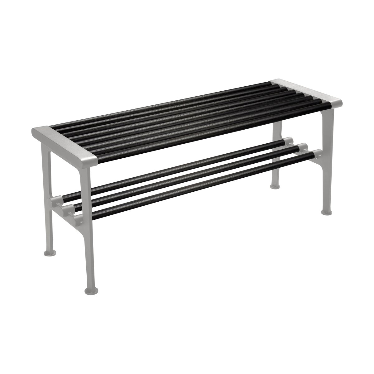 Essem Design Nostalgi benk 100 cm Svartbeiset eik-aluminium