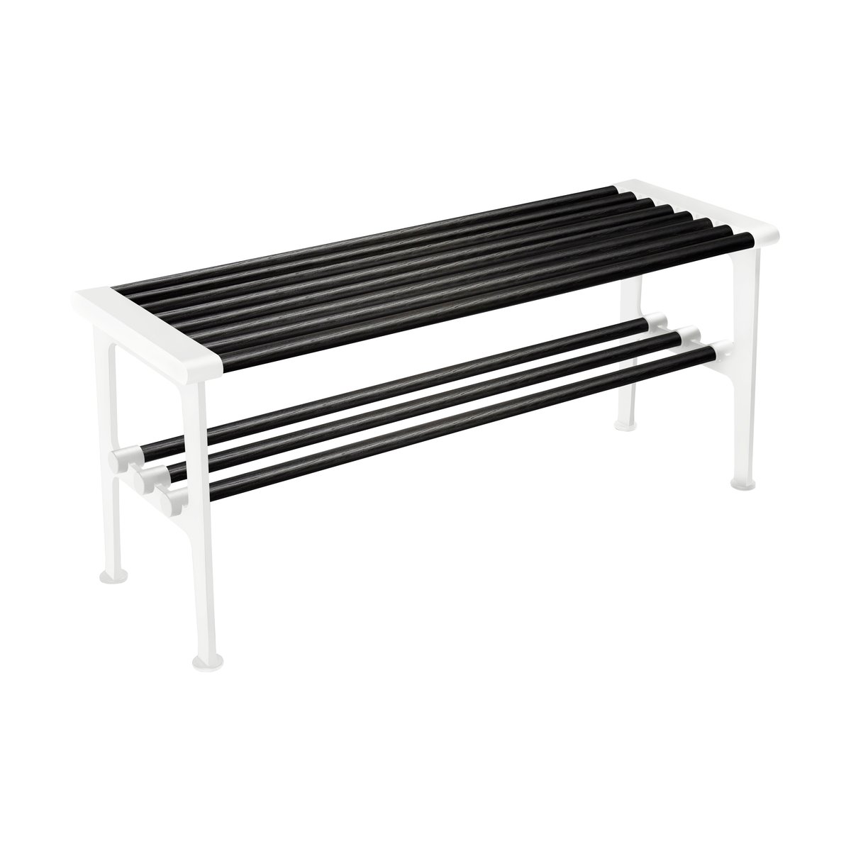 Essem Design Nostalgi benk 100 cm Svartbeiset eik-hvit
