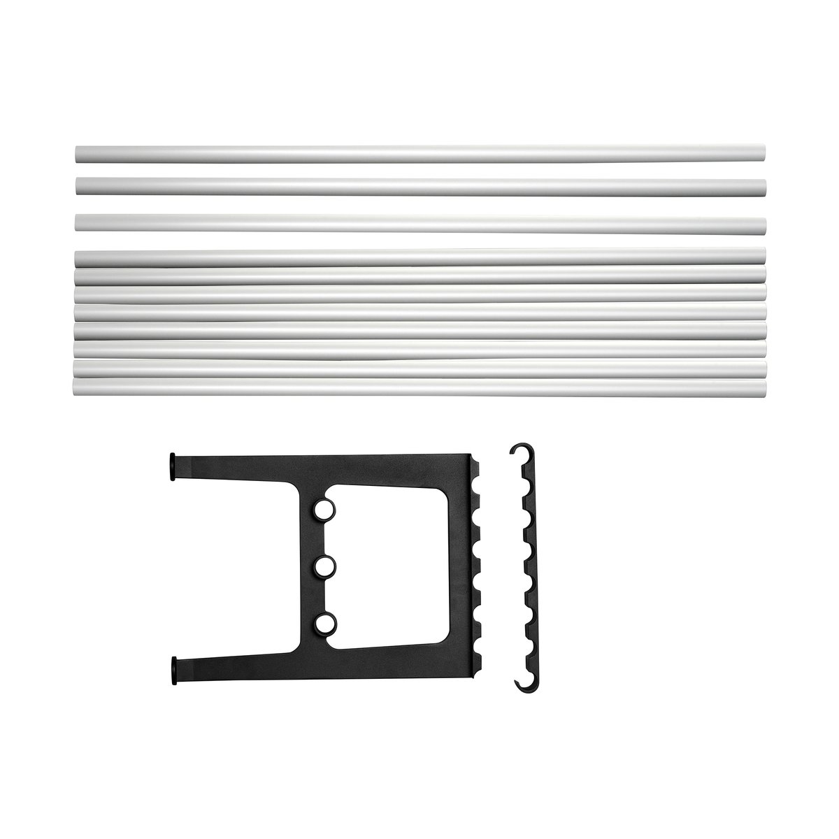 Essem Design Nostalgi benk påbygging 100 cm Aluminium-svart