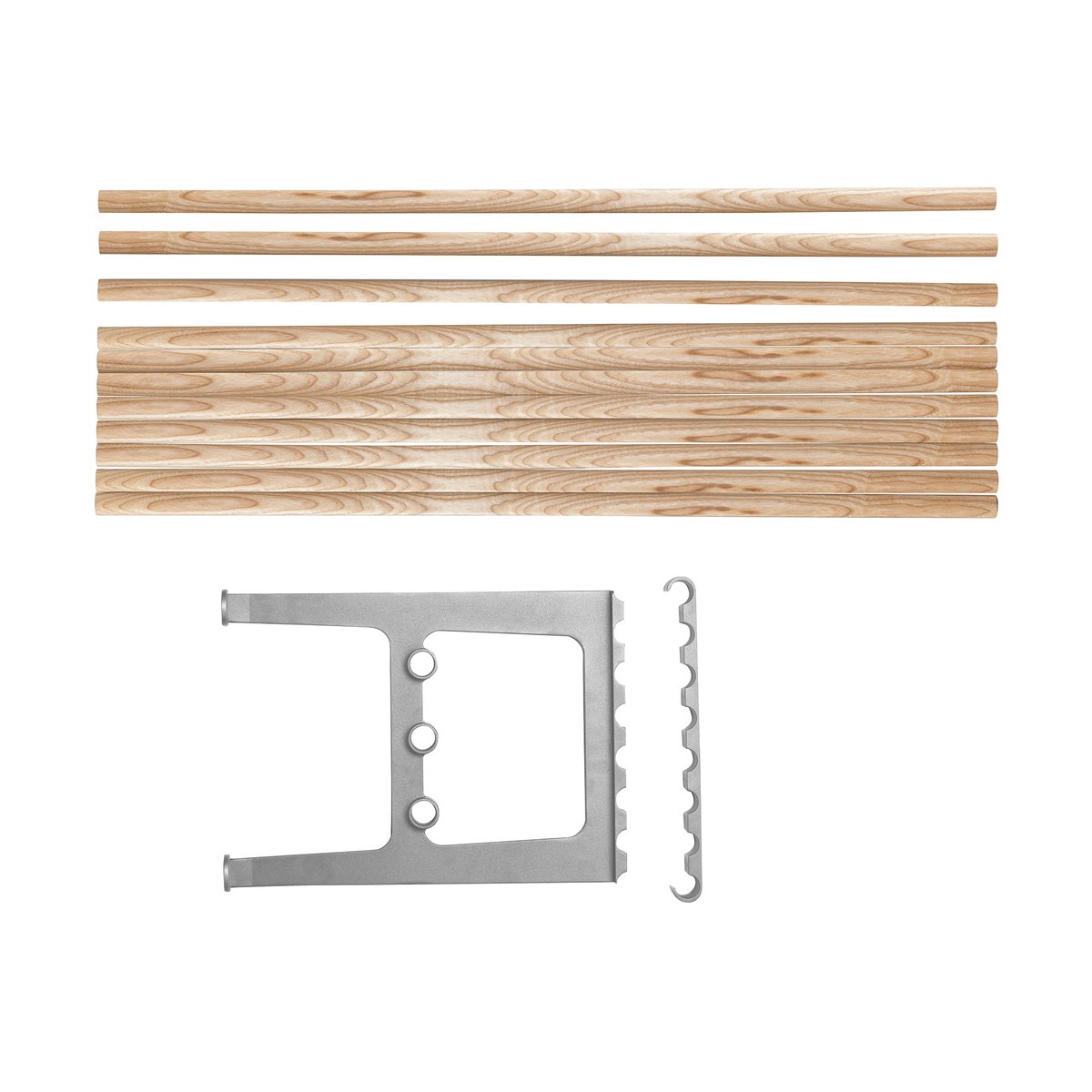 Essem Design Nostalgi benk påbygging 100 cm Ask-aluminium