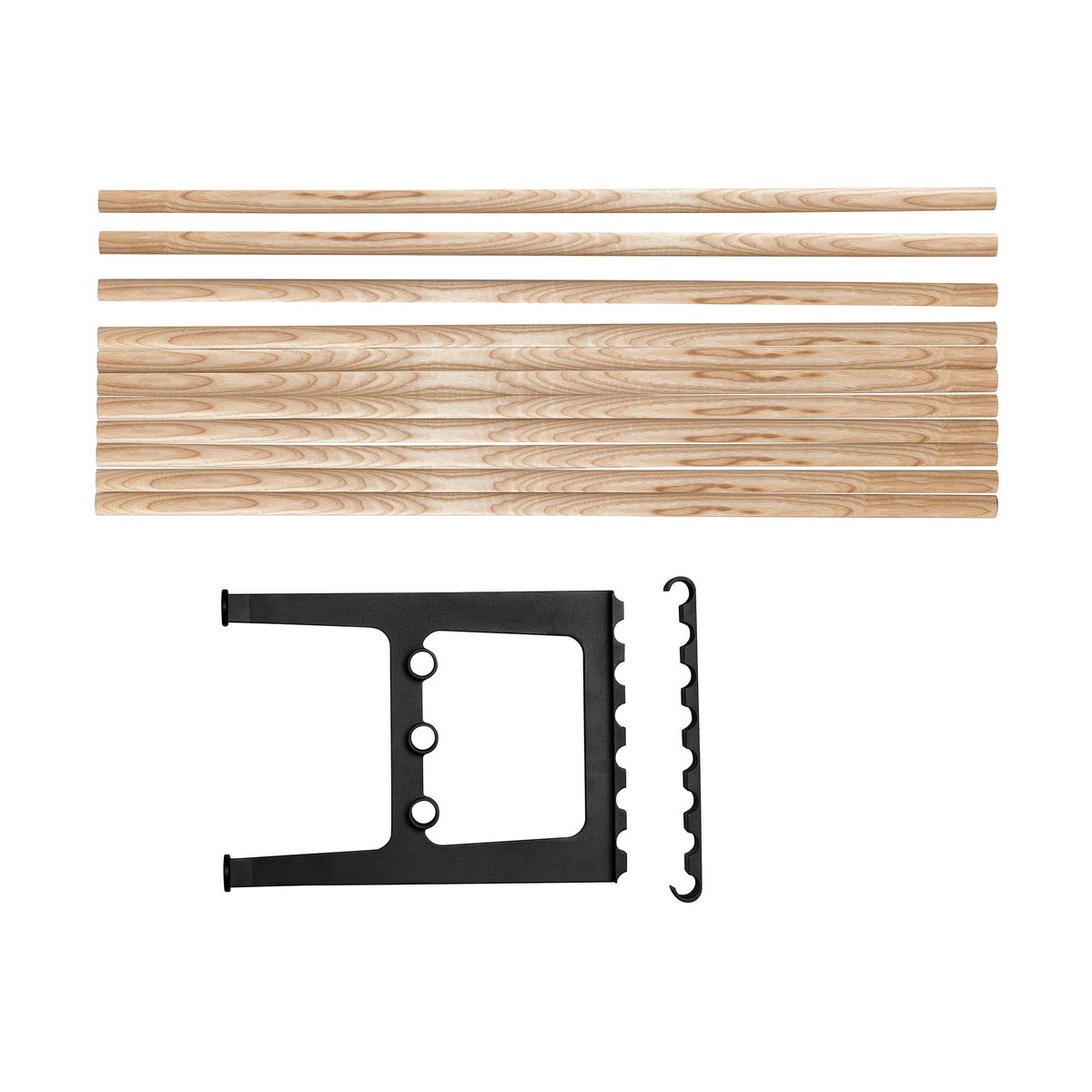 Essem Design Nostalgi benk påbygging 100 cm Ask-svart