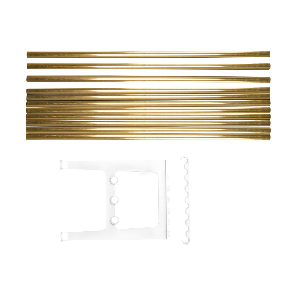 Essem Design Nostalgi benk påbygging 100 cm Messing-hvit