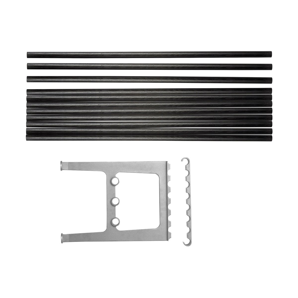 Essem Design Nostalgi benk påbygging 100 cm Svartbeiset eik-aluminium