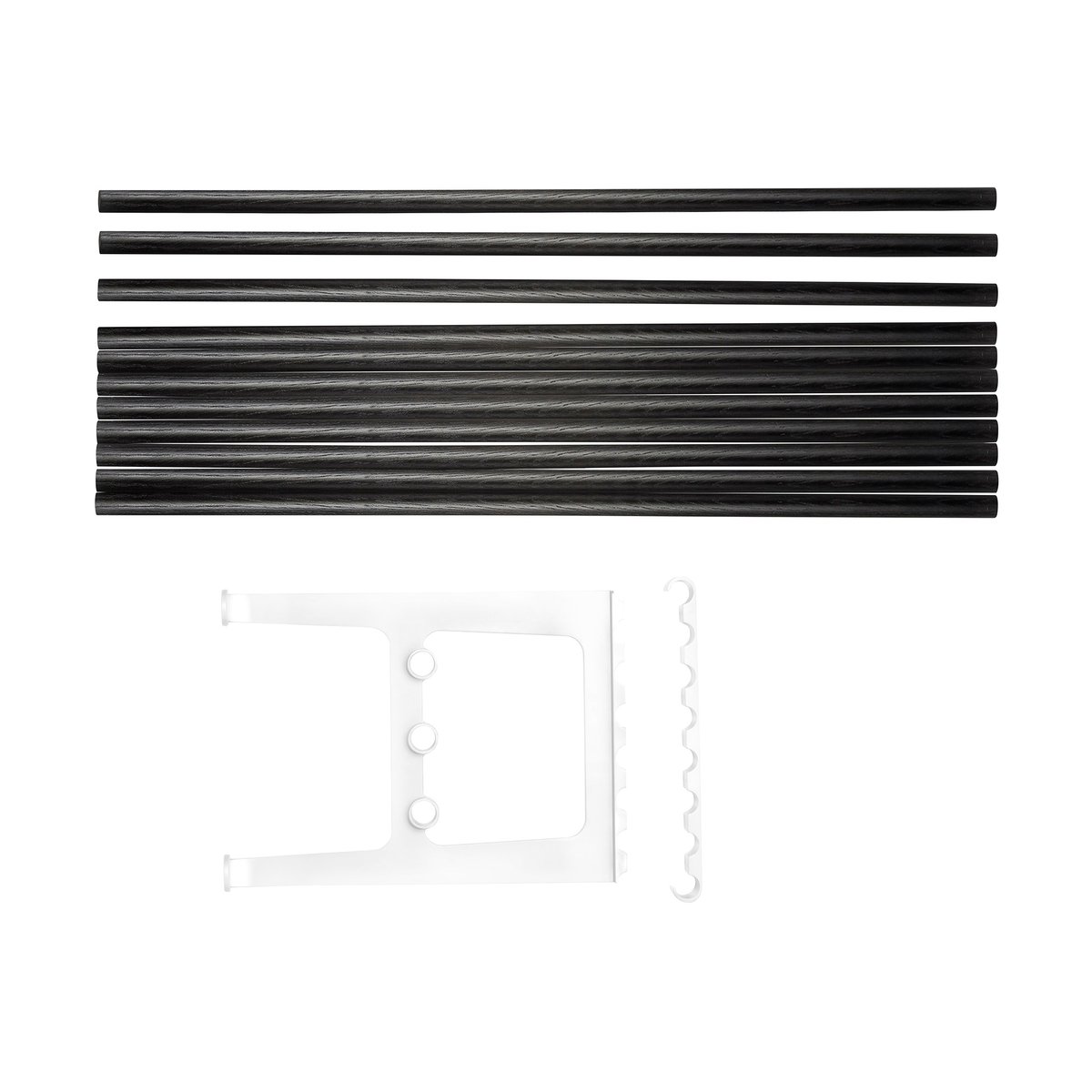 Essem Design Nostalgi benk påbygging 100 cm Svartbeiset eik-hvit