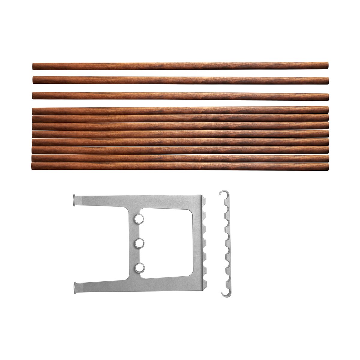 Essem Design Nostalgi benk påbygging 100 cm Valnøtt-aluminium