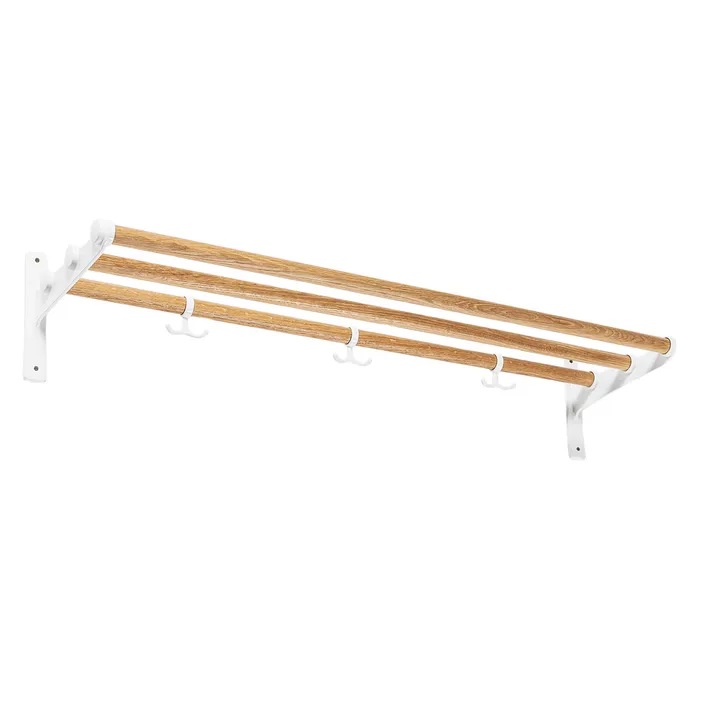 Nostalgi hatt-/skohylle - eik, hvit - Essem Design
