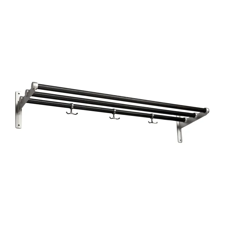 Nostalgi hatt-/skohylle - Svartbeiset eik-aluminium - Essem Design