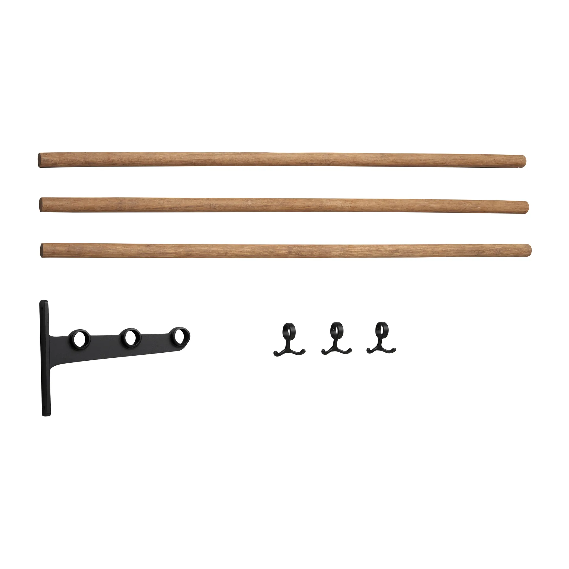 Nostalgi påbygging hattehylle, skohylle, Bambus-svart Essem Design