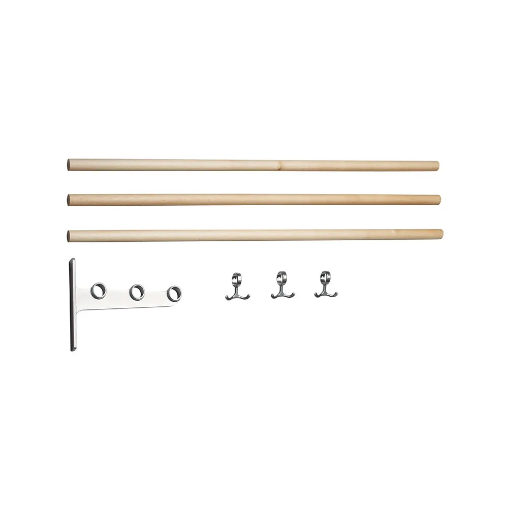 Nostalgi påbyggingsdel sko- eller hattehylle, Bjørk, aluminiumsstativ Essem Design