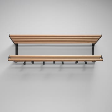 Tamburin hattehylle 100 cm - Eik-svart - Essem Design
