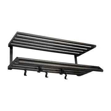 Tamburin hattehylle 60 cm - Svartbeiset eik-svart - Essem Design