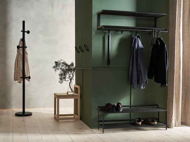 Tamburin hattehylle 60 cm, Svartbeiset eik-svart Essem Design