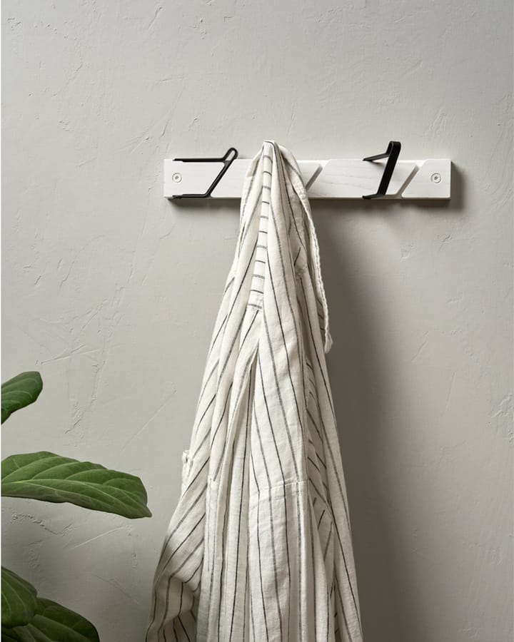 Tamburin kroklist 31,5 cm, Hvit-svart Essem Design