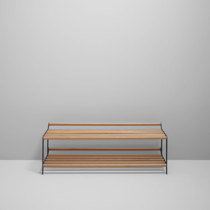 Tamburin skohylle 100 cm, Eik-svart Essem Design