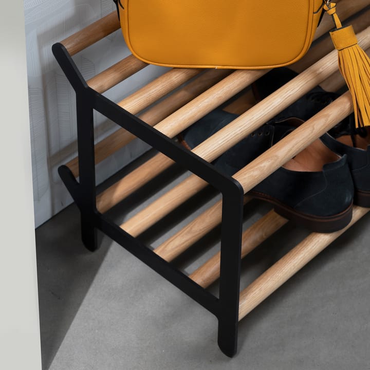 Tamburin skohylle 100 cm, Eik-svart Essem Design