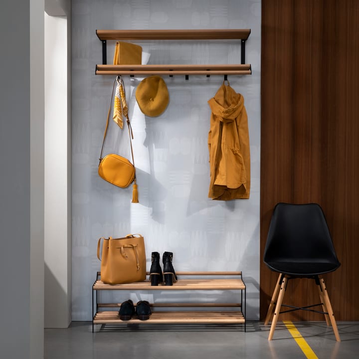 Tamburin skohylle 100 cm, Eik-svart Essem Design