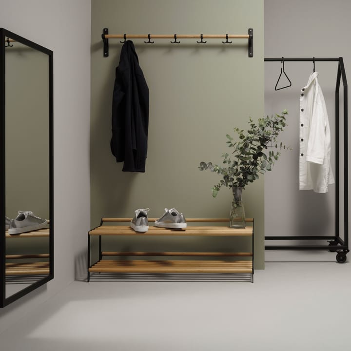 Tamburin skohylle 60 cm, Eik-svart Essem Design