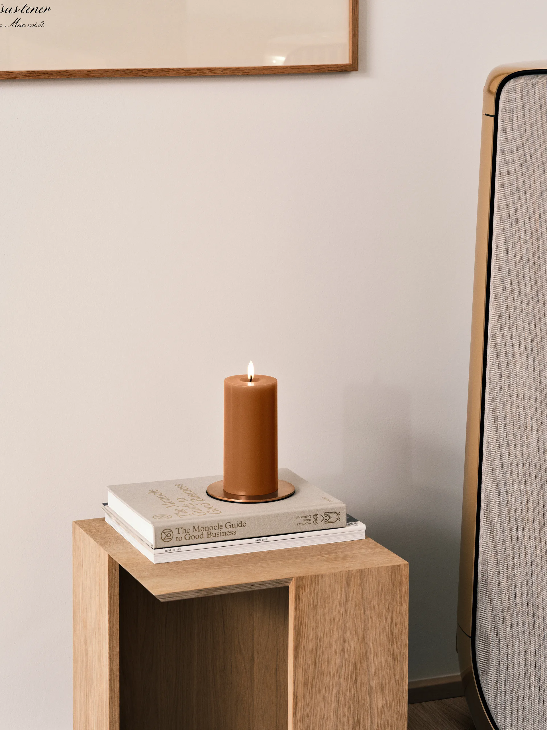 ester & erik blokklys LED, 23 Raw Toffee, 15 cm ester & erik