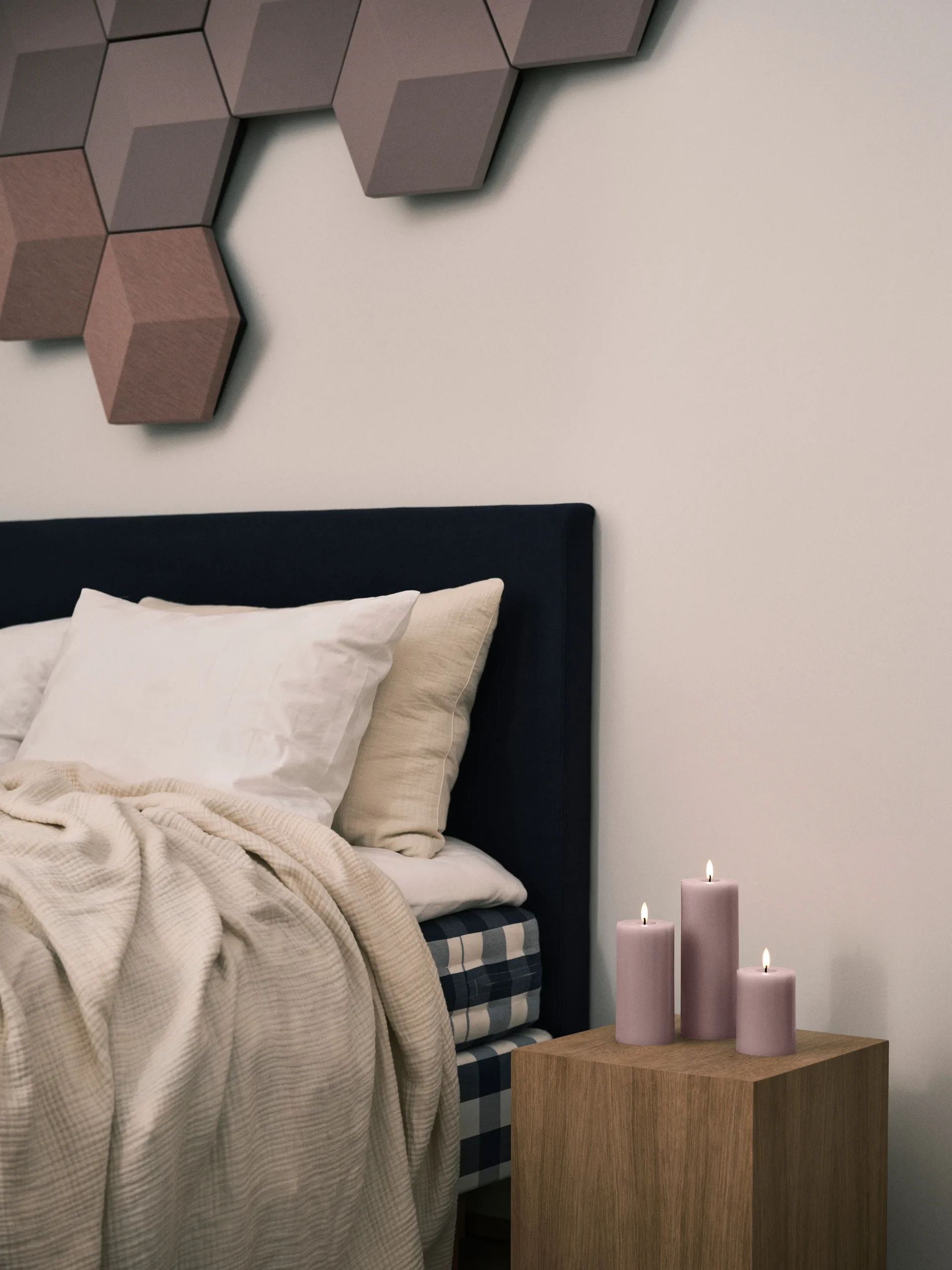 ester & erik blokklys LED, 52 Soft Rose, 10 cm ester & erik